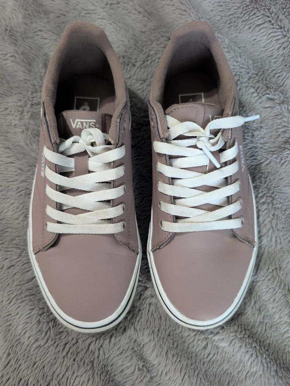 Vans Mauve Leather Low-Top Sneakers